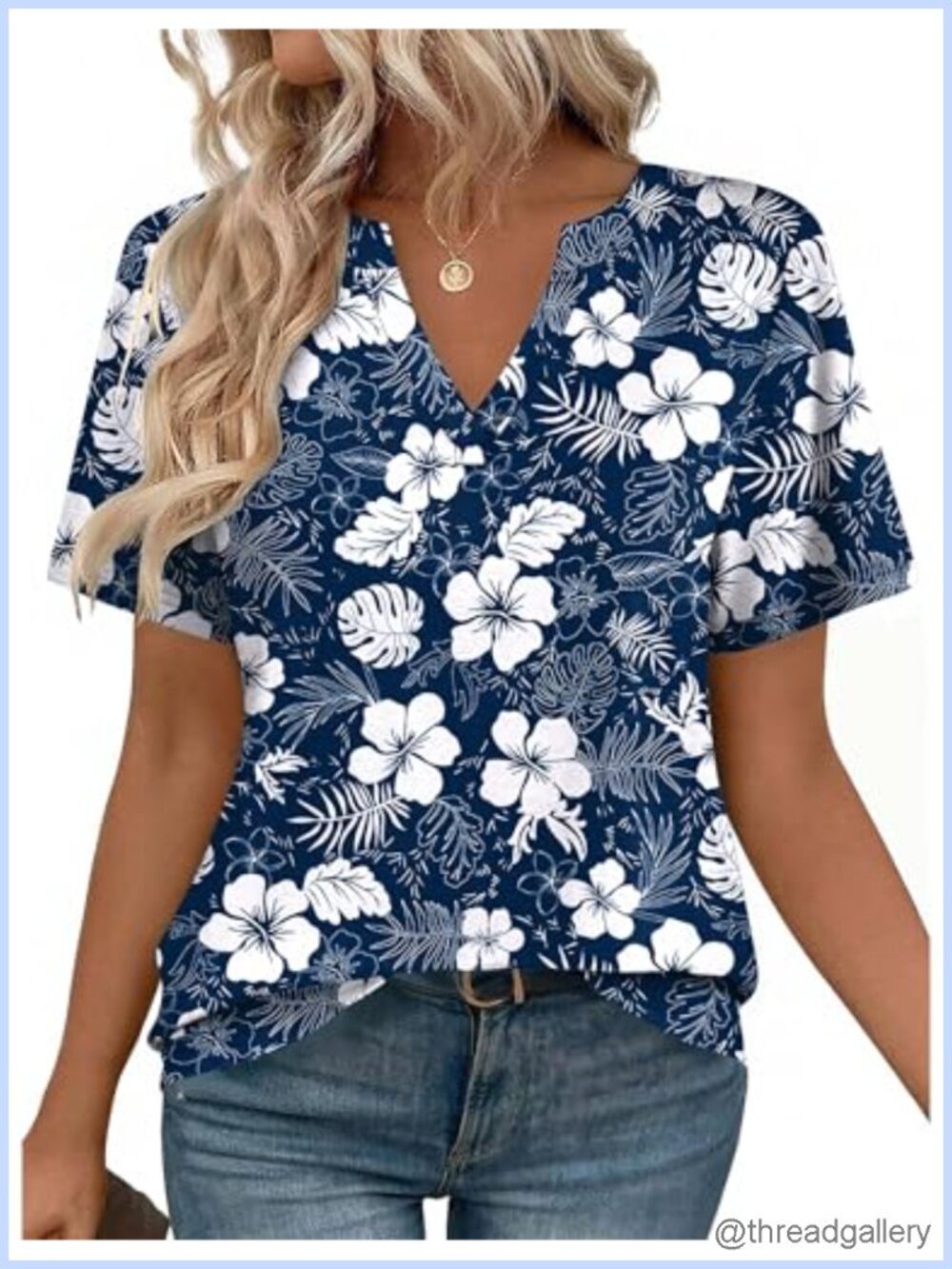 Short Sleeve V-Neck High Low Tunic Top Asymmetrical Hem Blouse